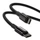 Кабель Baseus Tungsten Gold Fast Charging Data Cable Type-C to Type-C 100W 1m Black (CATWJ-01) - изображение 7