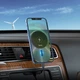 Автотримач для телефона з БЗП HOCO CA91 Magic magnetic wireless fast charging car holder Gray (6931474753465) - изображение 8