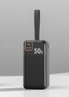Повербанк 50000mAh 22.5W Remzona Extrinity 50X с быстрой зарядкой PD Quick Charge 3.0 Fast Charge мощный большой УМБ для телефона айфона роутера 9 в 12 v планшета хороший LED дисплей портативный фонарик + кабель USB-A USB-C - изображение 3