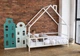 Детская кровать домик Монтессори Busy Wood на ножках Модель 15 160х90 см Белый - изображение 4