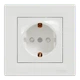 Розетка одинарная с заземлением и шторкой Schneider Electric ASFORA EPH2900221 - изображение 1