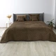 Покрывало ТЕП "VELOUR" Коричневое/Ромб круглый, 240x260 - изображение 2