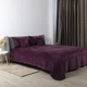 Покривало півтораспальне 150×210 ТЕП VELOUR бордове, ромб круглий, велюр, стьобане - зображення 4