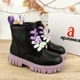 Черные класические деми ботинки для девочки Apawwa (N755 black) Размер 28, 17.5 см - изображение 1