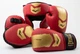 Детский боксерский набор Everlast, перчатки, шлем, лапы, красно-золотой - изображение 1