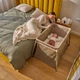 Ліжечко-манеж Lionelo ALICE BEIGE OLIVE 110,5 х 74,5 х 68 см - оливковий - изображение 4