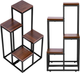 Stojak na kwiaty ModernHome by Multistore 4 półki Ciemny orzech (PJJPS0011 DARK) - obraz 4