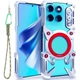 Чехол Metal Cyber Bamper для Motorola Edge 60 Pro с кольцом и шнурком-держателем black - изображение 3