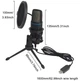 Микрофон USB, игровой, RGB, Condensador Wire Gaming Mic for Podcast Recording Studio, Streaming, Laptop, Desktop PC, 1.6m, Black - изображение 2