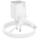 Сетевое зарядное устройство Hoco N41, USB, Type-C, 20W, 3А, PD, QC, white, кабель Type-C to Lightning - изображение 2