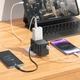 Мережевий зарядний пристрій перехідник Hoco AC18, 2 USB, Type-C, PD 35W, black - зображення 9