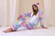 Женская кигуруми пижама взрослая и подростковая Kigurumi Единорог Звездный Фиолетовый L 165-175 см (1002) - изображение 3