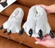 Капці з кігтями кігурумі Kigurumi жіночі домашні тапочки лапи сірі плюшеві текстильні 34-38 (3044) - зображення 6