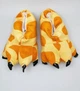 Капці з кігтями кігурумі Kigurumi жіночі домашні тапочки лапи жовті принт жираф плюшеві текстильні 34-38 (3048) - зображення 3
