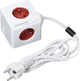 Rozgałęźnik sieciowy Allocacoc PowerCube Extended 2x USB, 4x type E (FR) 1.5 m Red (2402RD/FREUPC) - obraz 3