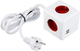 Rozgałęźnik sieciowy Allocacoc PowerCube Extended 2x USB, 4x type E (FR) 1.5 m Red (2402RD/FREUPC) - obraz 4