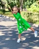 Утеплена сукня вільного крою для дівчинки з малюнком Носи своє 134 Зелений (p-4172-98597) - изображение 4