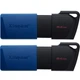 USB флеш накопитель Kingston 2x64GB DataTraveler Exodia M Black/Blue USB 3.2 (DTXM/64GB-2P) - изображение 1
