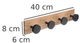 Wieszak na ścianę 5five Simply Smart z 4 haczykami (3560234518865) - obraz 2