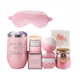 Подарочный Spa Box Lesko 0222 Pink из 7 предметов термостакан мыло бомбочка соль для ванны свеча открытка - изображение 1