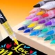 Профессиональные акриловые маркеры Guangna Brush 72 штук скетч набор для рисования скетчинга универсальные фломастеры с мягкой кисточкой для творчества декора скетчбука акриловая кисть фломастеров по металлу бумаге стеклу дереву ткани - изображение 8