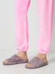 Женские домашние тапочки утепленные меховые с открытым носком FX shoes Лотос 7404 38 24.5 см Сиреневые (2820000022622) - изображение 2