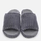 Женские домашние тапочки утепленные меховые с открытым носком FX shoes Лотос 7606 38 24.5 см Серые (2820000022745) - изображение 3