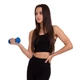Гантель металлическая с виниловым покрытием 4 кг 1 шт Feel Fit Синяя - изображение 2