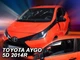 Дефлекторы окон ветровики Toyota Aygo 2 5d 14- вставные 2шт Heko Тойота Айго АМ0007936 - изображение 1