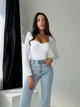 Жіночий однотонний боді з ефектом пуш-ап Uaclothes 46-48 Молочний (like34760-151811350) - изображение 2