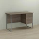 Компьютерный стол Ferrum-decor Гарри Дуб трюфель 16 мм, металл серый, 120x70х75 см - изображение 1