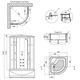 Гідромасажний бокс Lidz Tani SBM90x90.SAT.HIGH.FR, скло Frost 4 мм - изображение 10