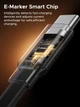 Кабель UGREEN L531 USB-C to USB-C PD100W Fast Charging Retractable для швидкого заряджання iPhone 17 16 15 Pro Max висувний 1m Black (65904) - зображення 8