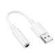 Переходник BOROFONE BV22 Lemon external sound card USB-A to 3.5 White - изображение 2