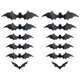 Украшение Halloween Bats 3D Pvc on The Wall Stickers Scary Props (Комплект 12шт) Black - изображение 1