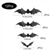 Украшение Halloween Bats 3D Pvc on The Wall Stickers Scary Props (Комплект 12шт) Black - изображение 2