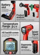 Инфракрасный термометр Aneng TH202, 2хААА, 12:1 (-50-600℃) black - изображение 7