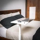 Приставний мобільний столик із регулюванням висоти Hommex Mobidesk USB White (TH-010 White) - зображення 3