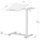 Приставний мобільний столик із регулюванням висоти Hommex Mobidesk Duo USB White (TH-010-2 White) - зображення 6