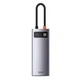 USB-Хаб Baseus USB-C Metal Gleam Series 5in1 Gray (CAHUB-CX0G) - зображення 7