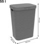Kosz na pranie Rotho Country 55 l Antracyt (1032708853WS) - obraz 5