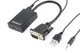Адаптер Cablexpert (A-VGA-HDMI-01) VGA-HDMI, со звуком, 0.15м, черный - изображение 1