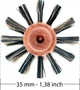 Кругла щітка з червоного дерева TEK Salone Mahogany Wood Roll Brush Boar Bristles з посиленою натуральною щетиною 21.5х3.5 см (8021293068401) - зображення 2