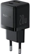 Мережевий зарядний пристрій Baseus Palm Fast Charger 20W Black (P10111608113-00) - изображение 1