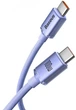 Кабель Baseus Crystal Shine Series Fast Charging Data Cable Type-C to Type-C 100W 1.2m Purple (CAJY000605) - зображення 2