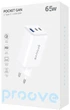 Мережевий зарядний пристрій Proove Pocket GaN 65W (2Type-C + USB) White (WCPG65121202) - изображение 2