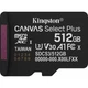 Карта памяти Kingston 512GB microSDXC class 10 UHS-I U3 V30 A1 Canvas Select Plus (SDCS3/512GBSP) - изображение 1