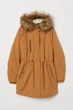 Парка H&M XS светло коричневый 6935088 - изображение 1