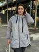 Жіноча стьобана куртка-кардиган з капюшоном Uaclothes 52-54 Сірий (like34849-152691396) - изображение 1