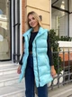 Жіночий подовженний демісезонний жилет Uaclothes 48-50 Блакитний (like34847-152671371) - изображение 2